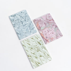 Decorative Marble Pocket Journals, Set of 3