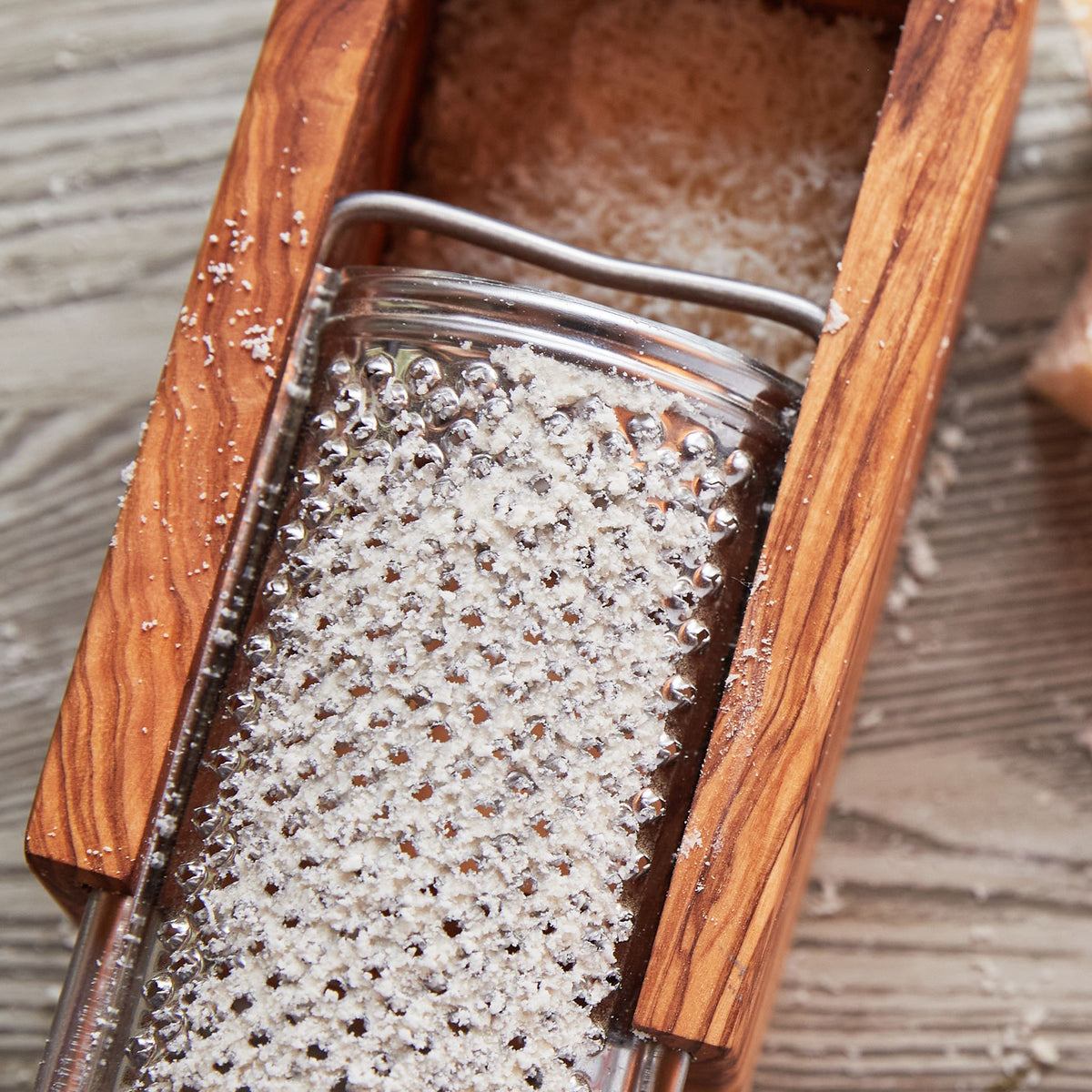 Italian Olivewood Parmesan Cheese Box Grater