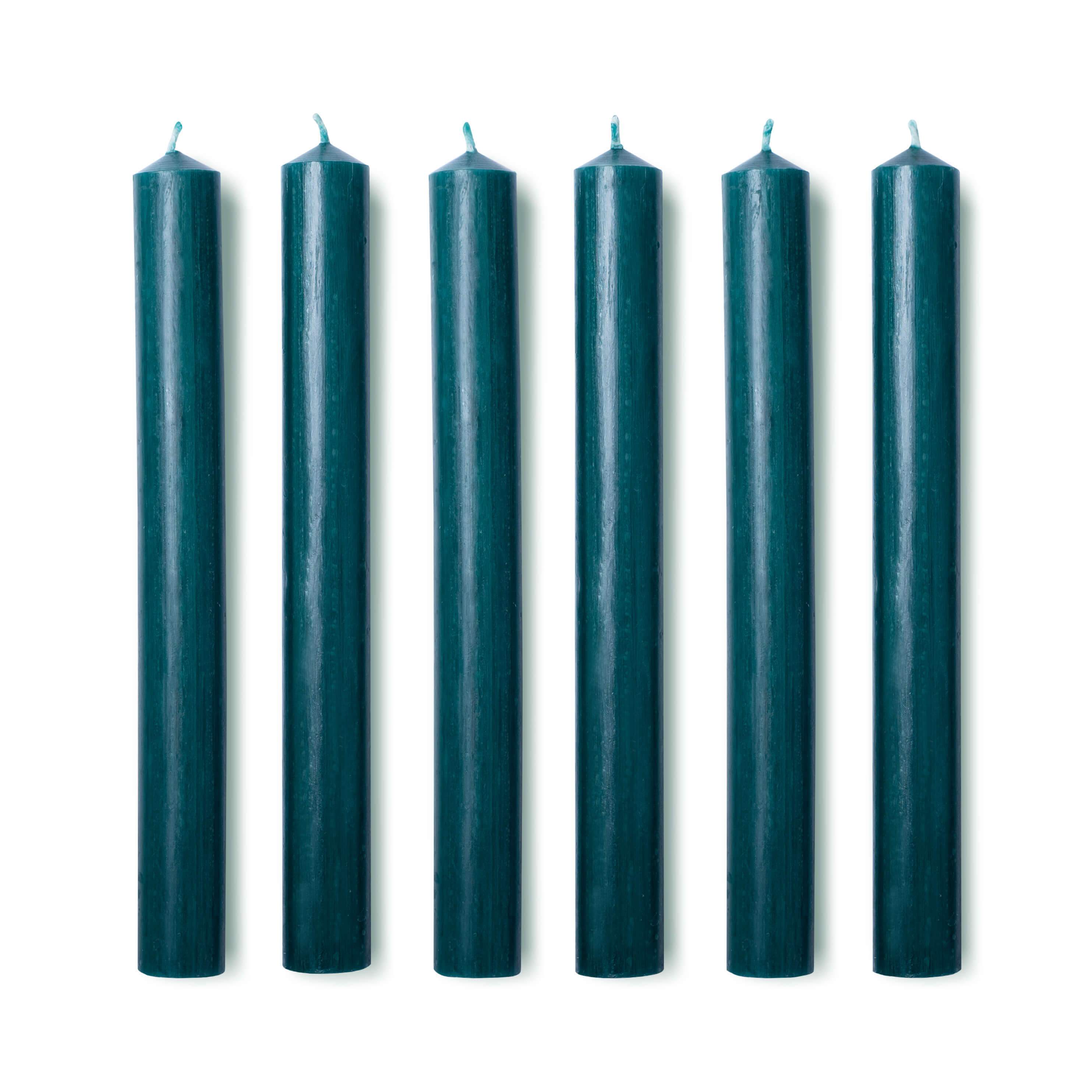 Dinner Candles in Juniper Green