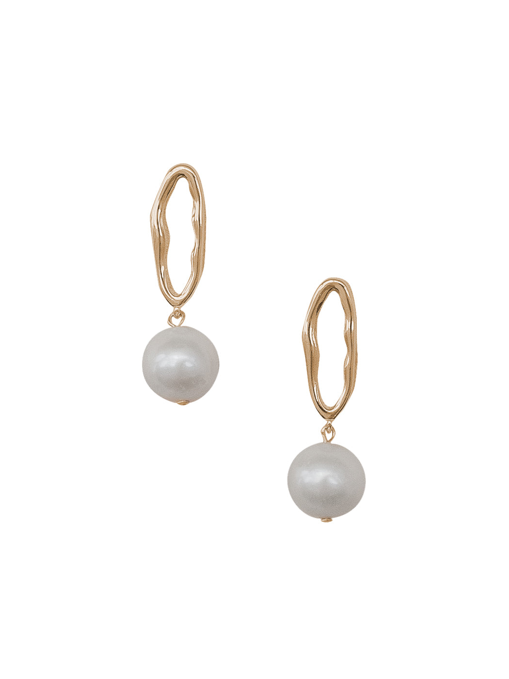 Kate Earrings in Gold-White