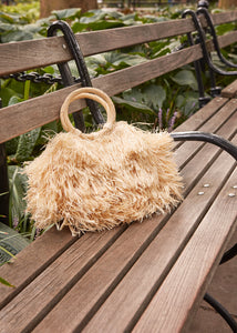 Merida Straw Fringe Tote Bag