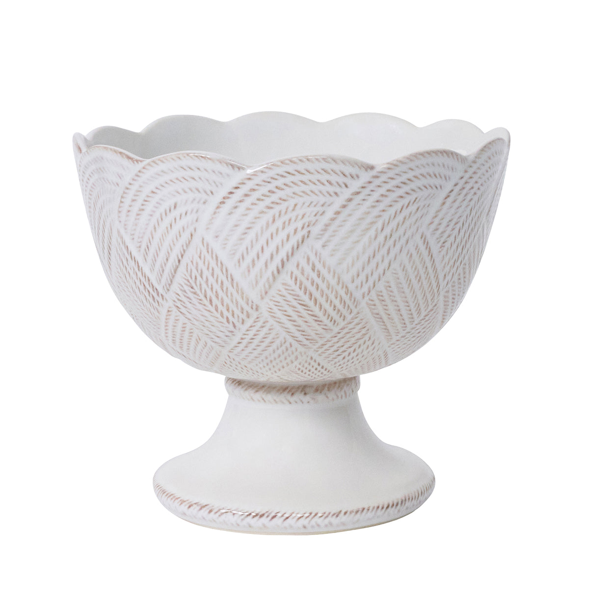 Le Panier Mystic Knot Footed Bowl in Whitewash