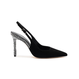Kaitlan Crystal Pump In Black Suede
