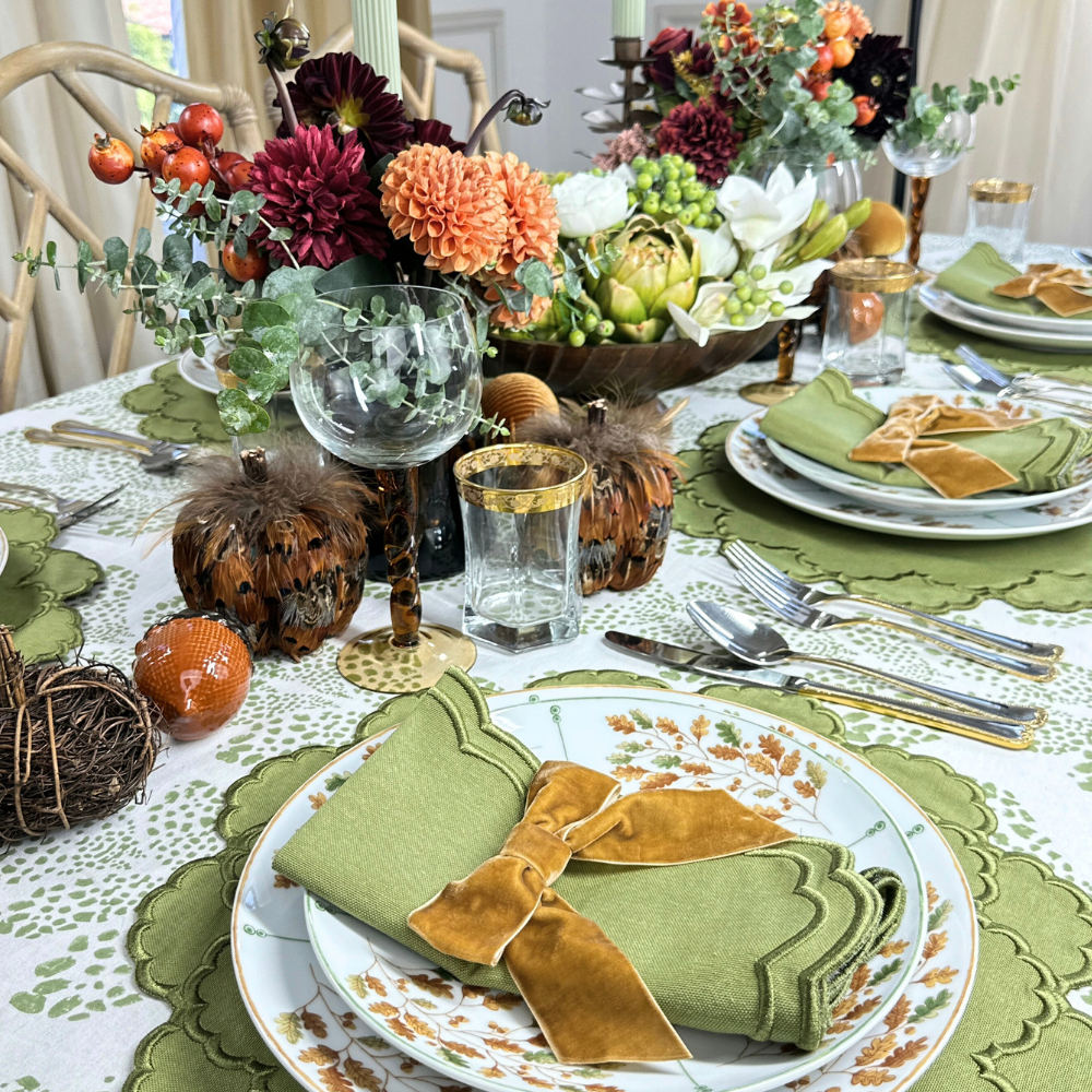 Lillian Placemat in Sage, Set of 4