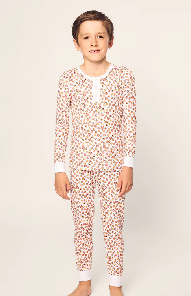Kid’s Pima Snug Fit Pajama Set in Pumpkin Patch