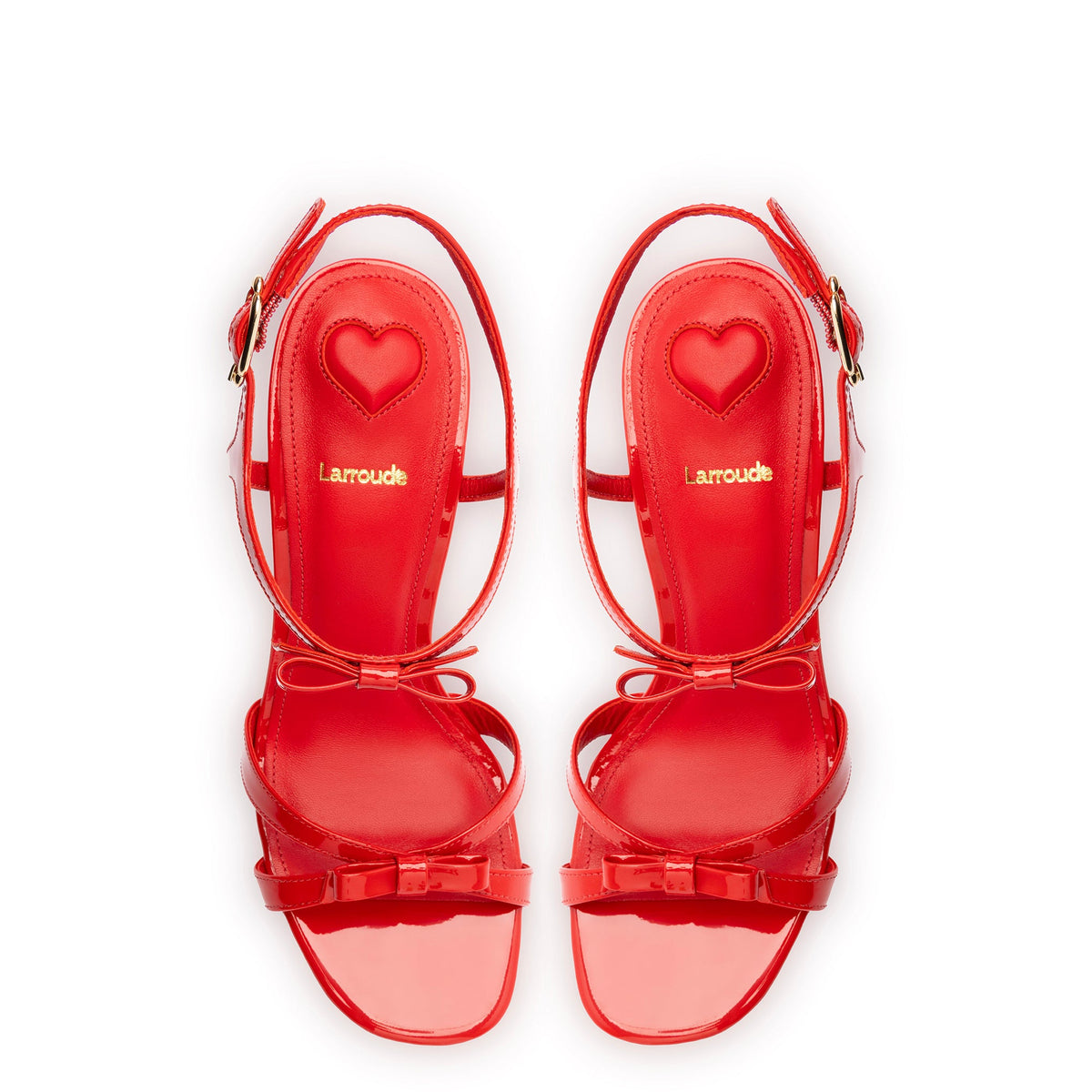 Brooks Sandal In Scarlet Patent Leather