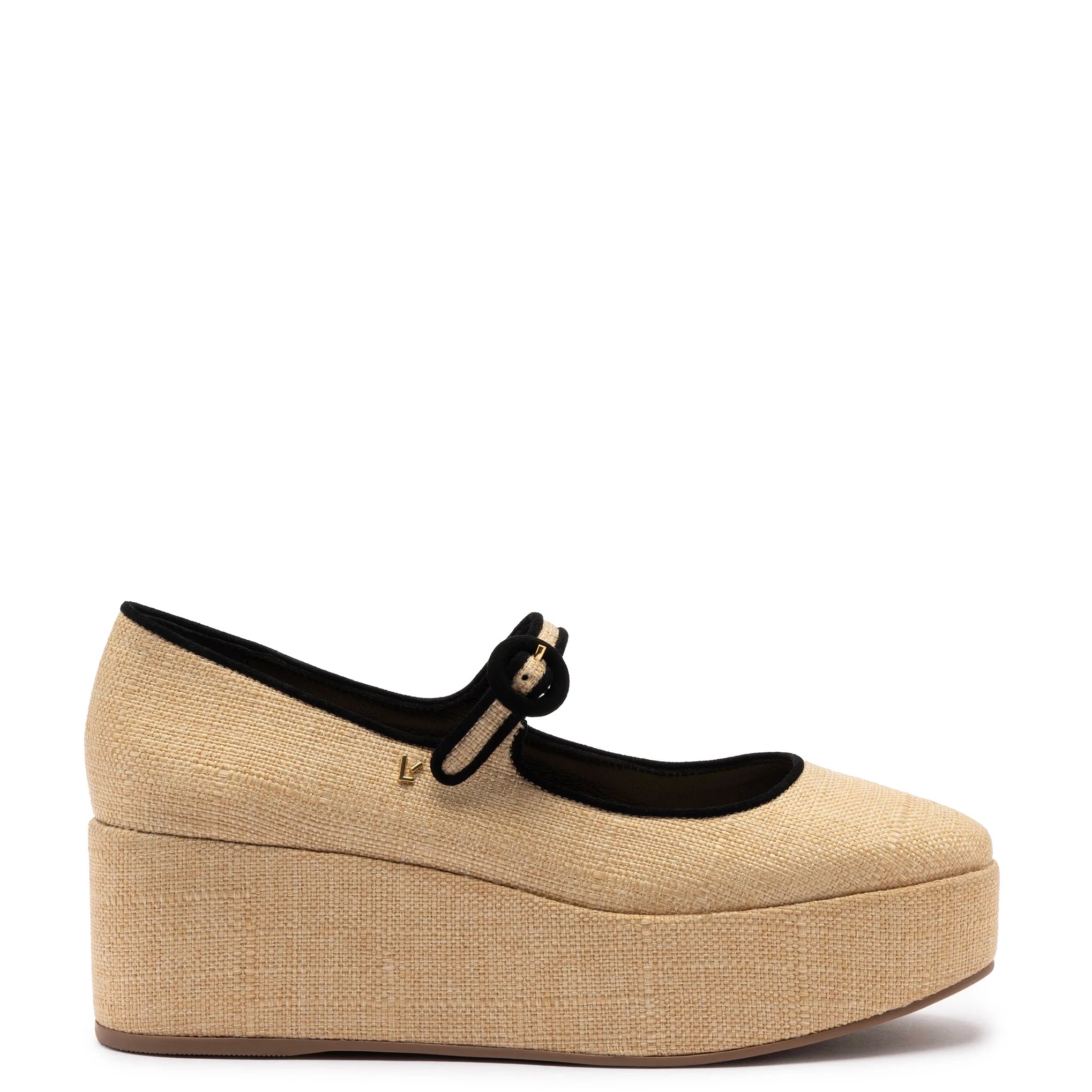 Blair Flatform in Beige Raffia
