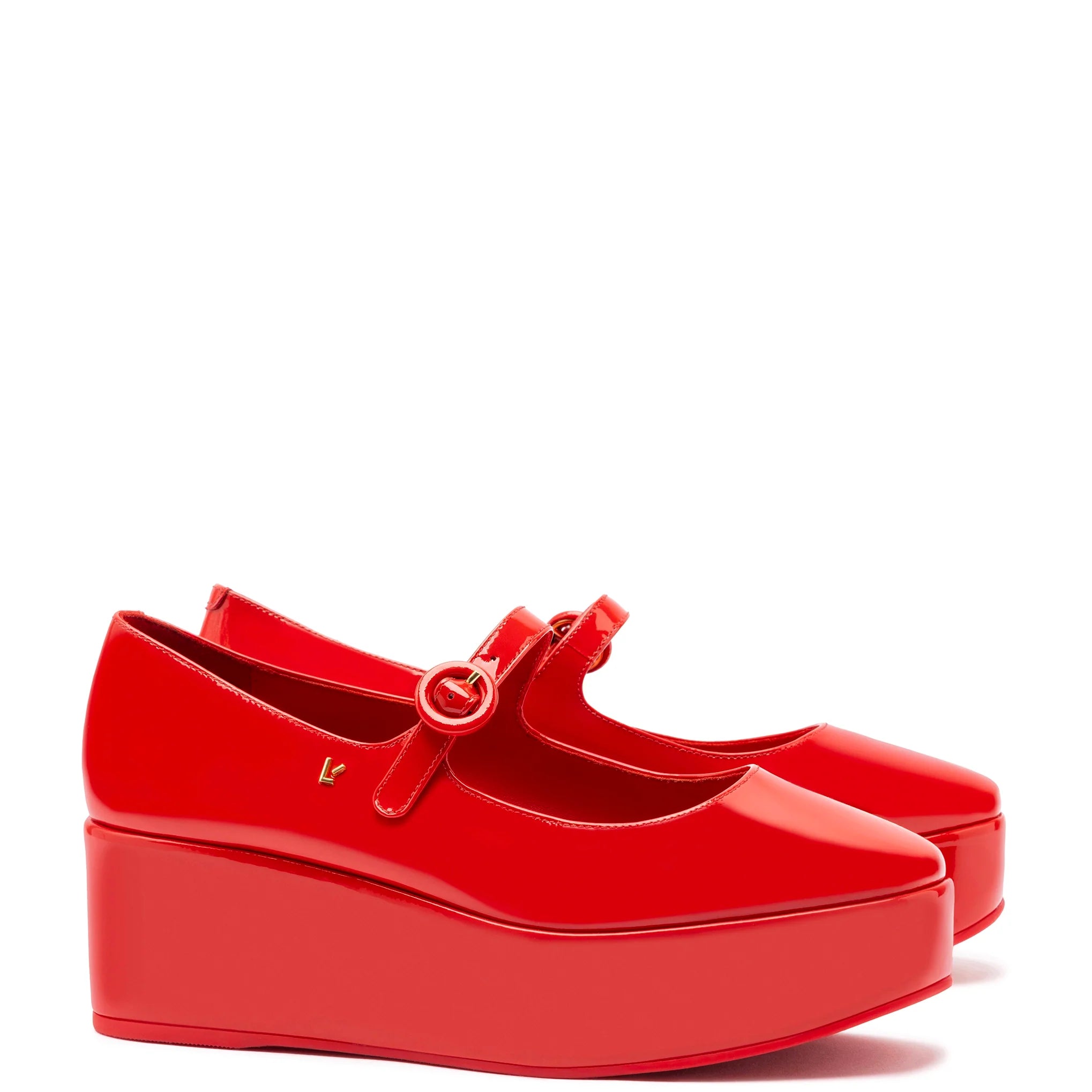 Blair Flatform In Scarlet Patent Leather