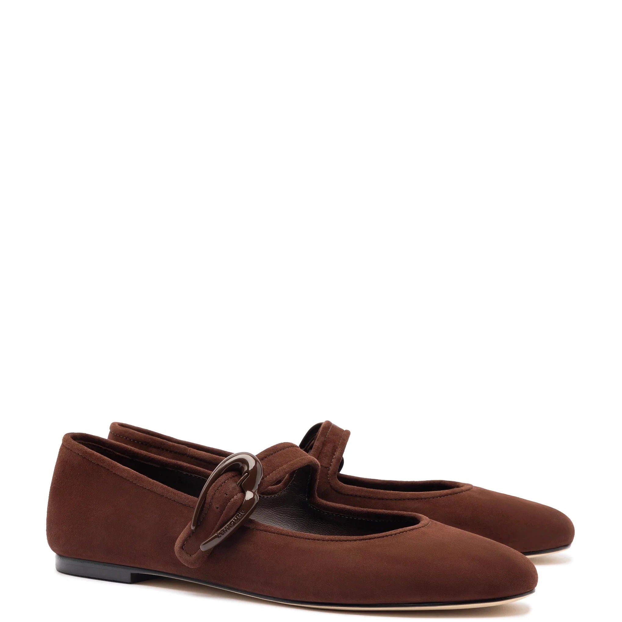 Verona Ballet Flat In Brown Suede