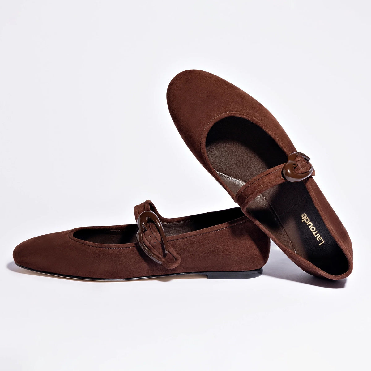 Verona Ballet Flat In Brown Suede