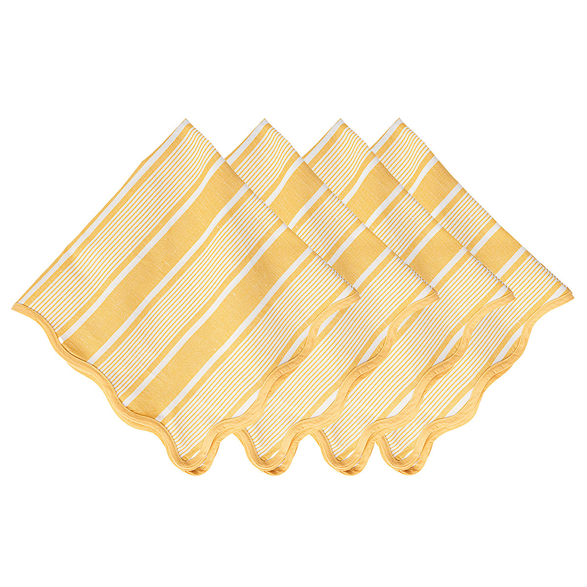 Cabana Stripe Napkin, Set of 4 in Sunshine