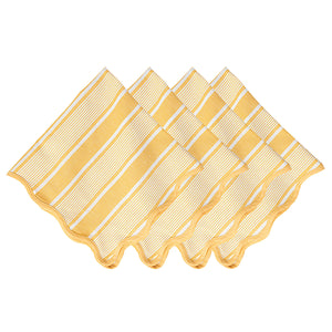 Cabana Stripe Napkin, Set of 4 in Sunshine