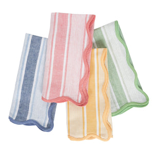 Cabana Stripe Napkin Assorted, Set of 4 in Multi