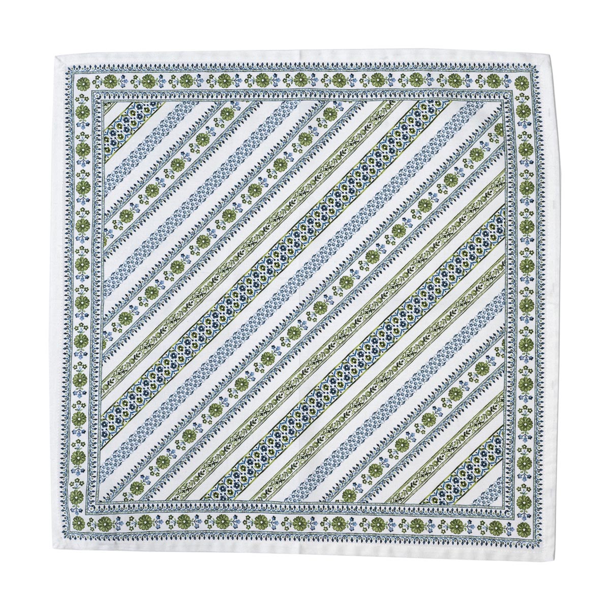 Seville Stripe Napkin in Green