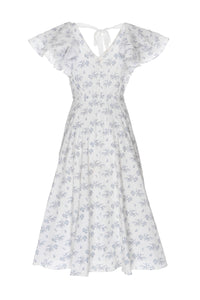 Juno Dress in Blue Flora