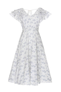 Juno Dress in Blue Flora