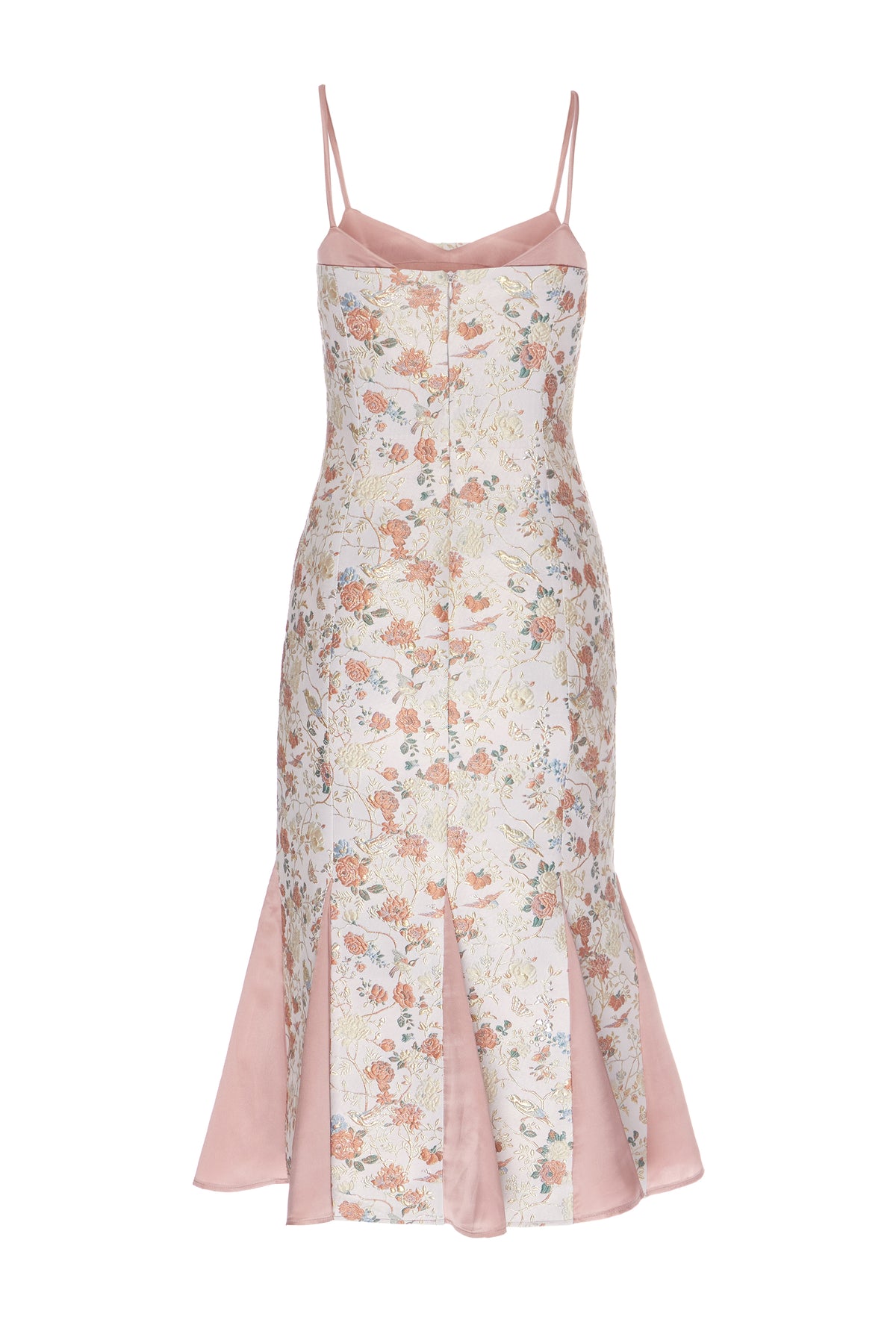 Penny Dress in Blush Floral Brocade