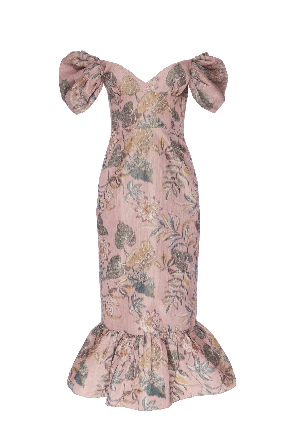 Serena Dress in Mauve Floral Batik