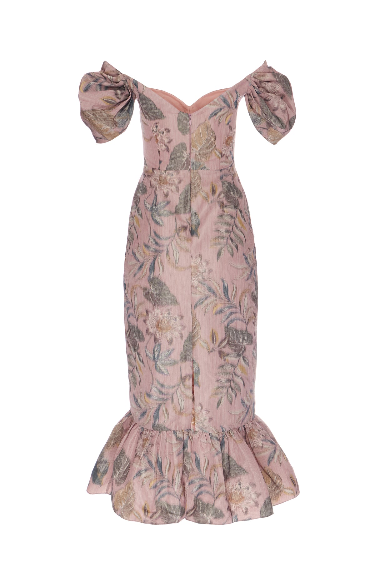 Serena Dress in Mauve Floral Batik