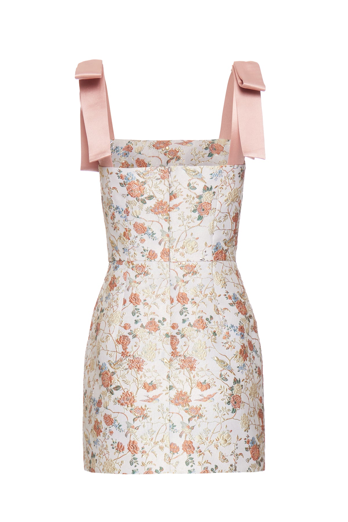 Sophie Dress in Blush Floral Brocade