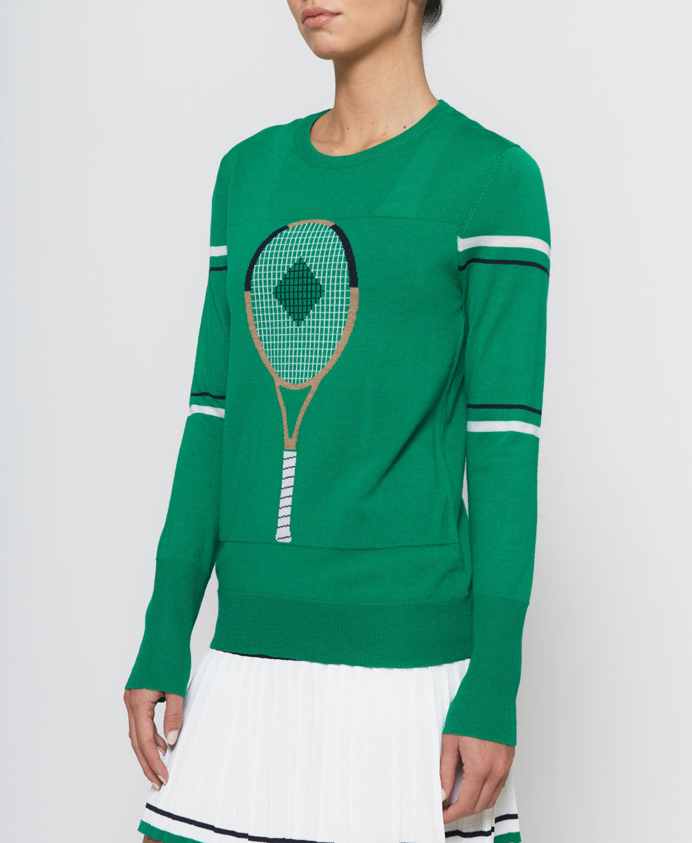 Racquet Sweater in Green