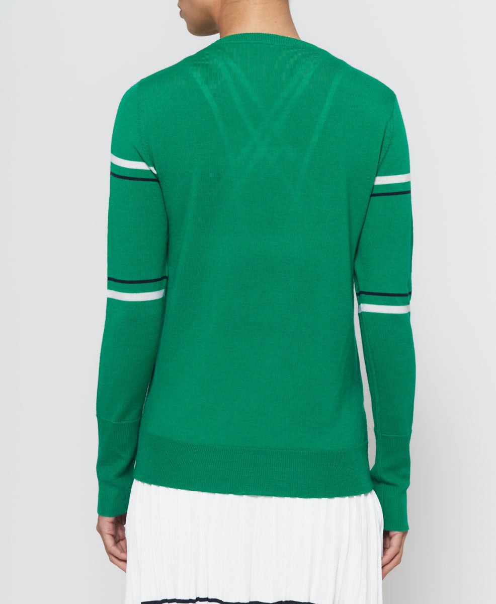 Racquet Sweater in Green