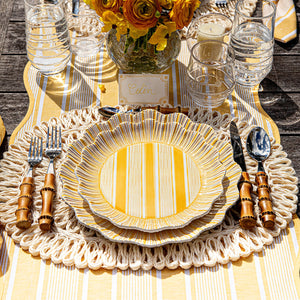 Straw Loop Oval Placemat in Whitewash