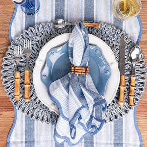 Straw Loop Oval Placemat in Chambray