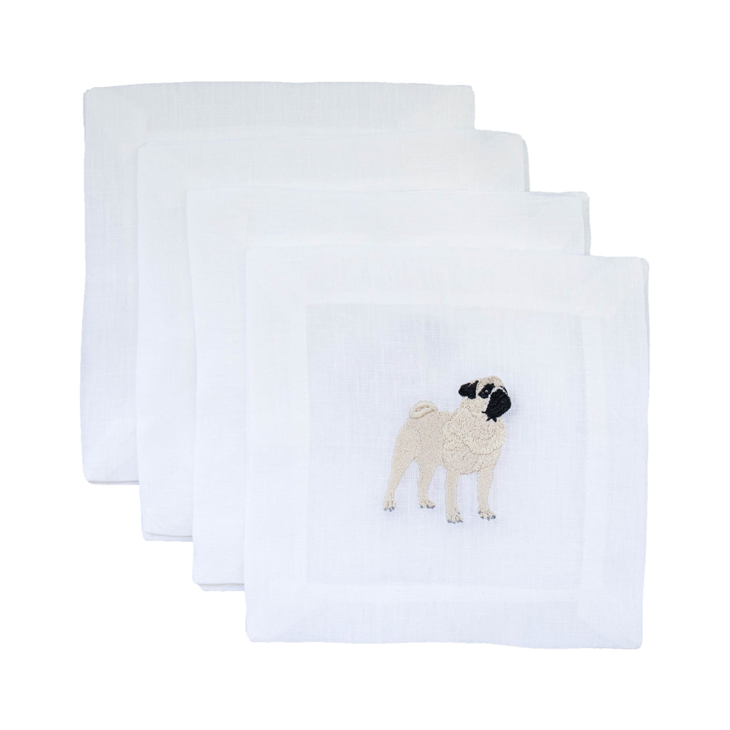 Pug Cocktail Napkins