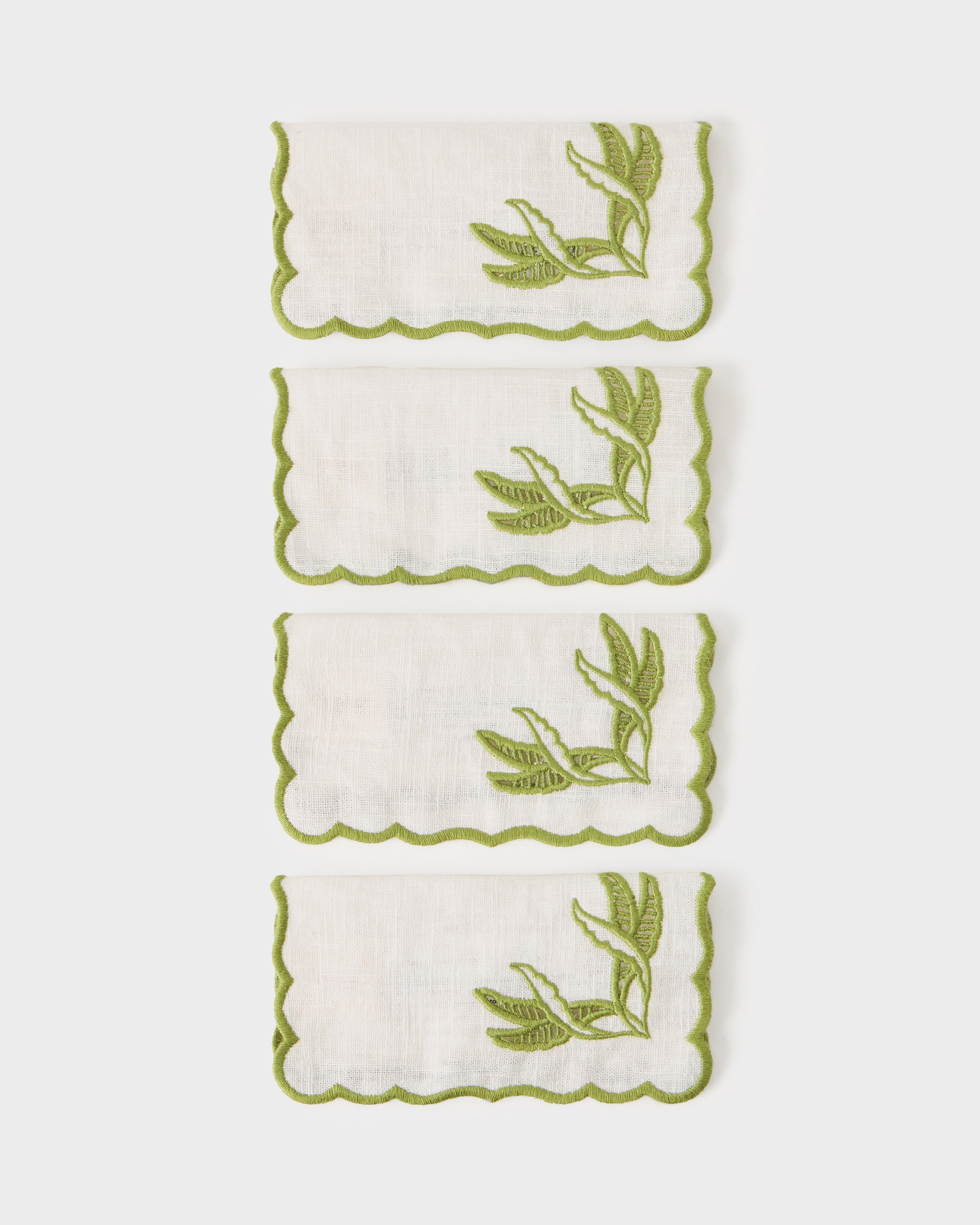 DESTREE x Cabana Embroidered Cocktail Napkins, Set of 4