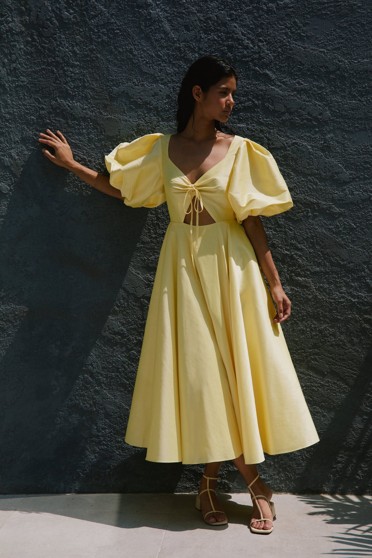 LA VILLA DRESS IN SOFT YELLOW - No Pise La Grama Web