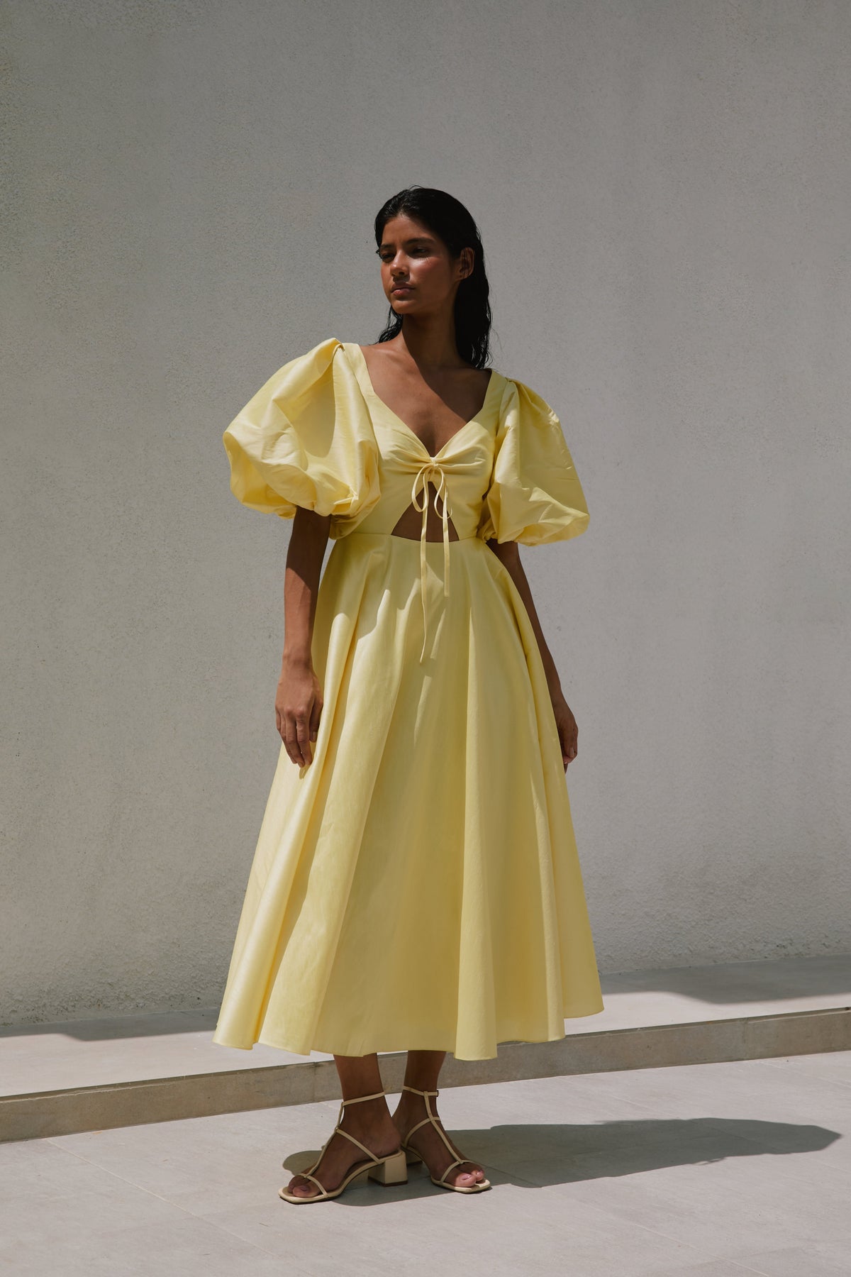 LA VILLA DRESS IN SOFT YELLOW - No Pise La Grama Web