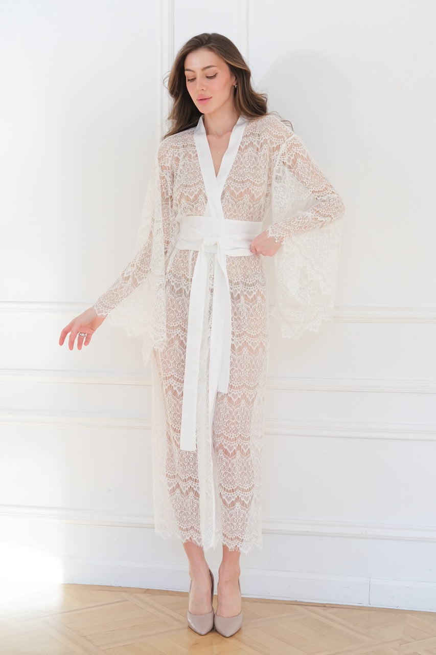 See Through Lace Robe