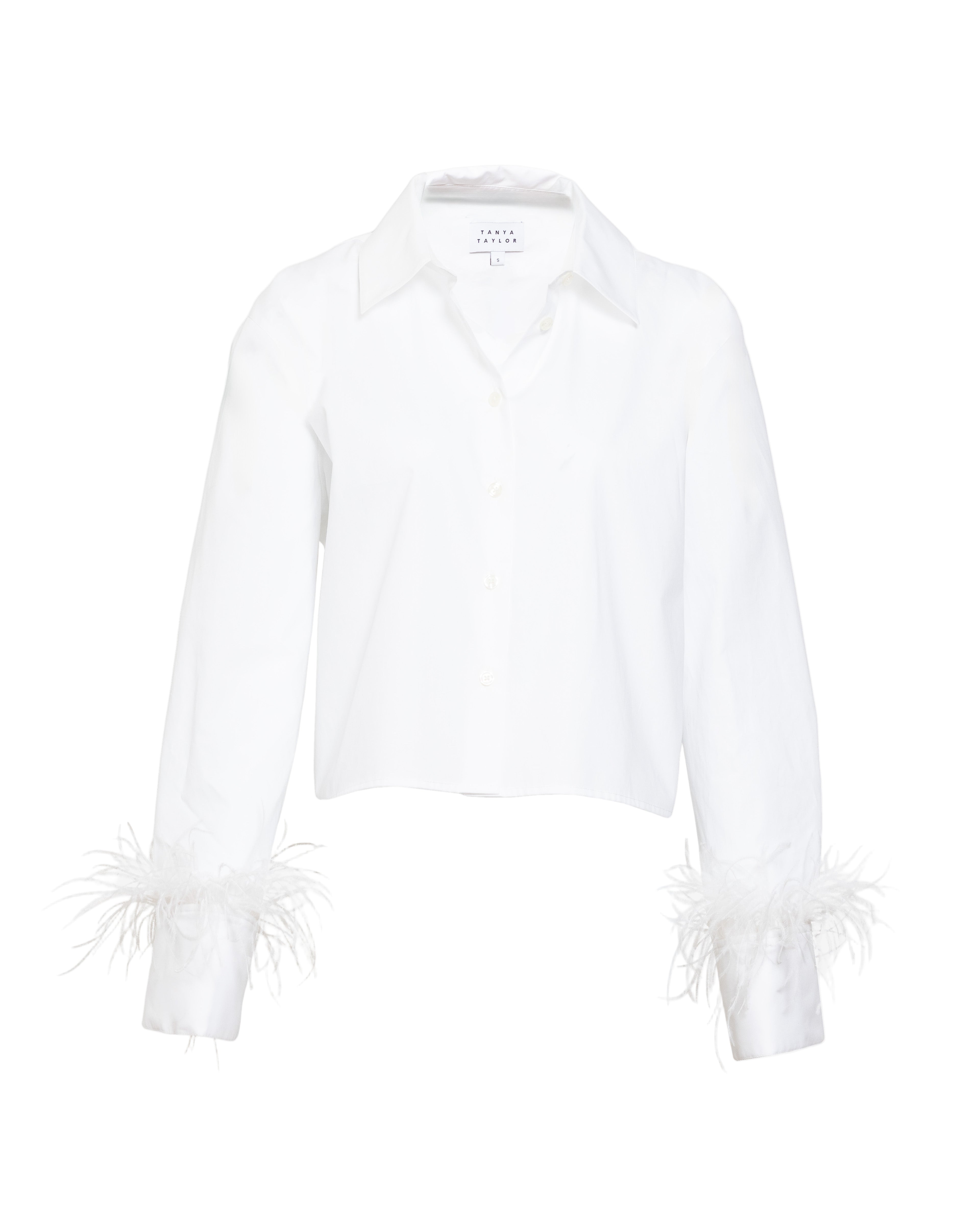 Largaux Feather Top in Optic White
