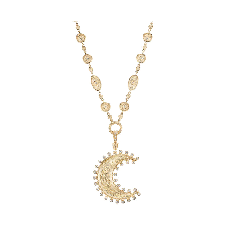 Large Southwestern Moon & Sun Necklace