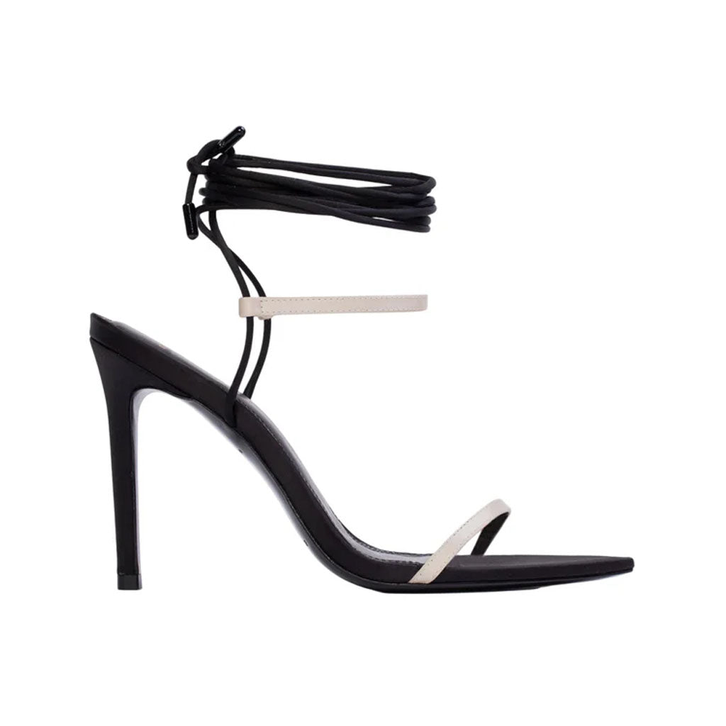 Lauren 100 in Black & Champagne Satin