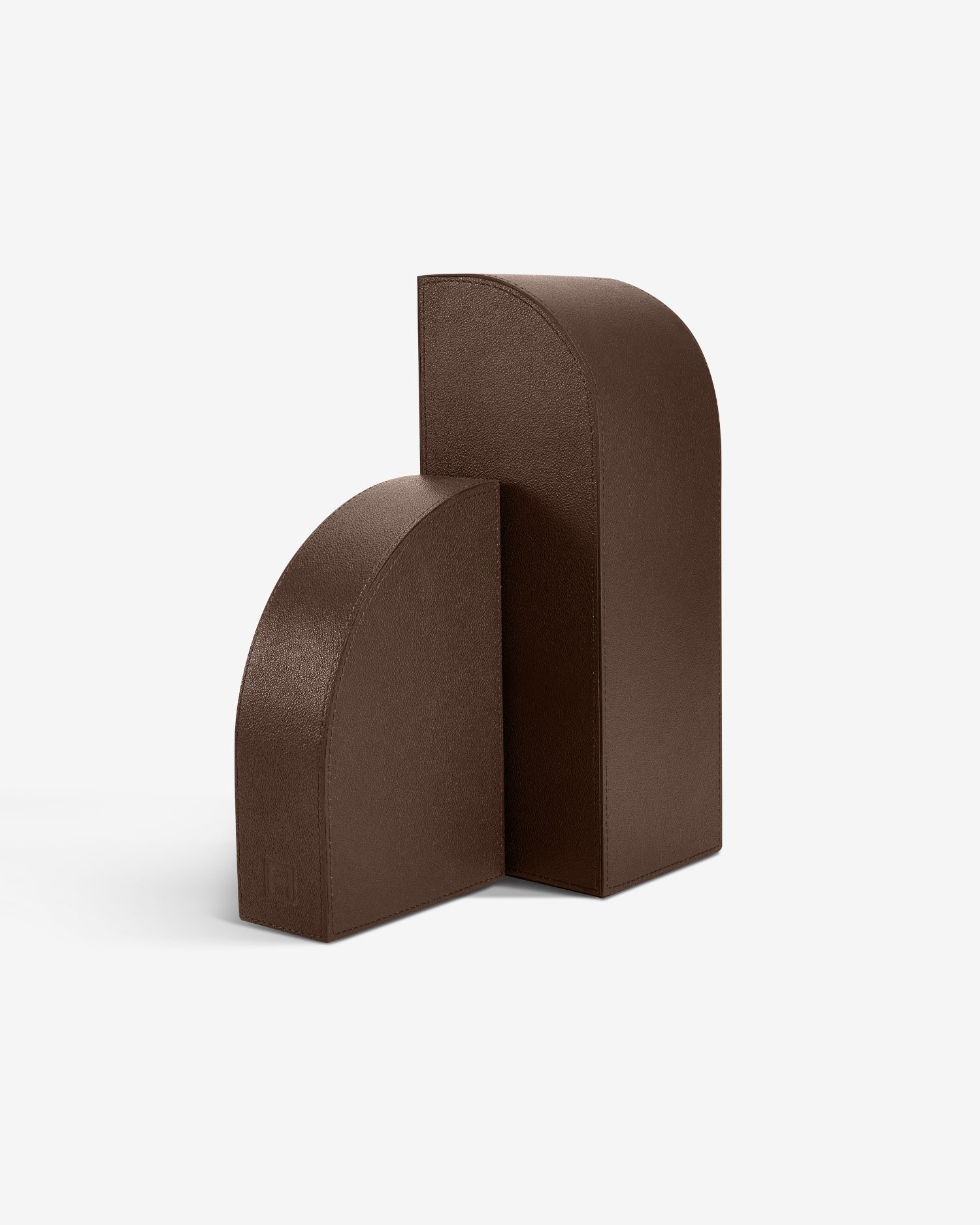 Left Cubist Bookend in Brown