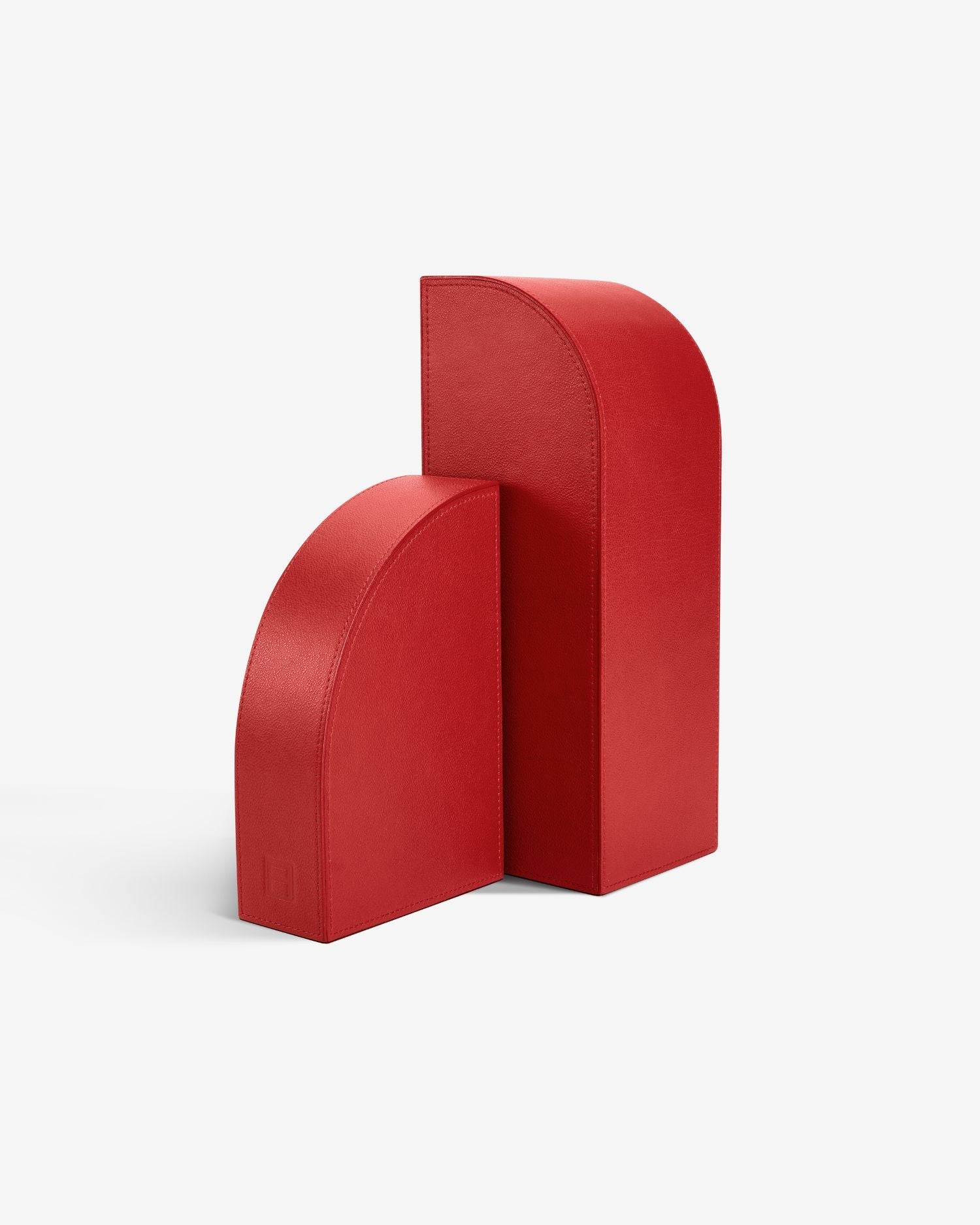 Left Cubist Bookend in Red