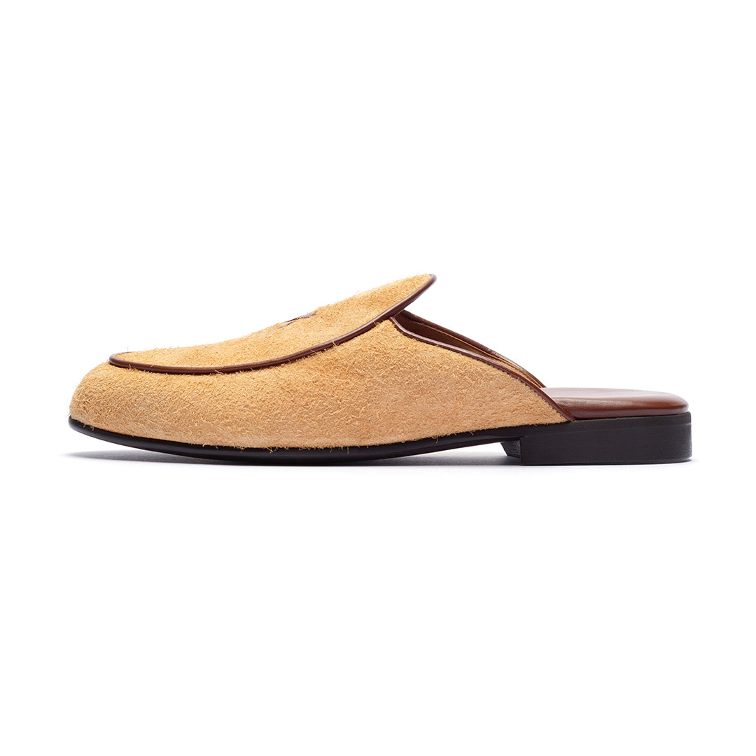 Tan Textured Suede Milano Mule