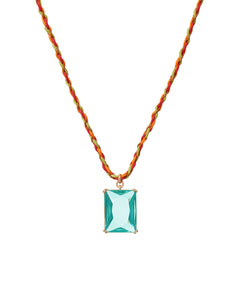 Let's Get It On Necklace in Aqua