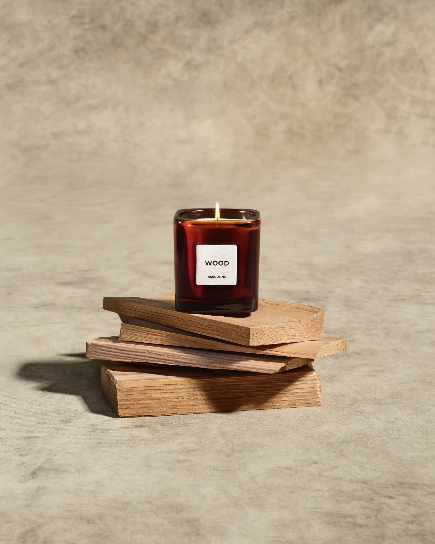 Library Candle in Wood