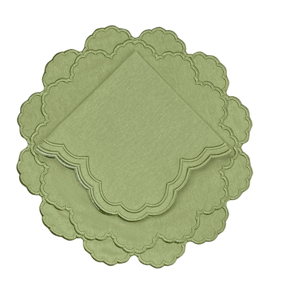 Lillian Placemat in Sage, Set of 4