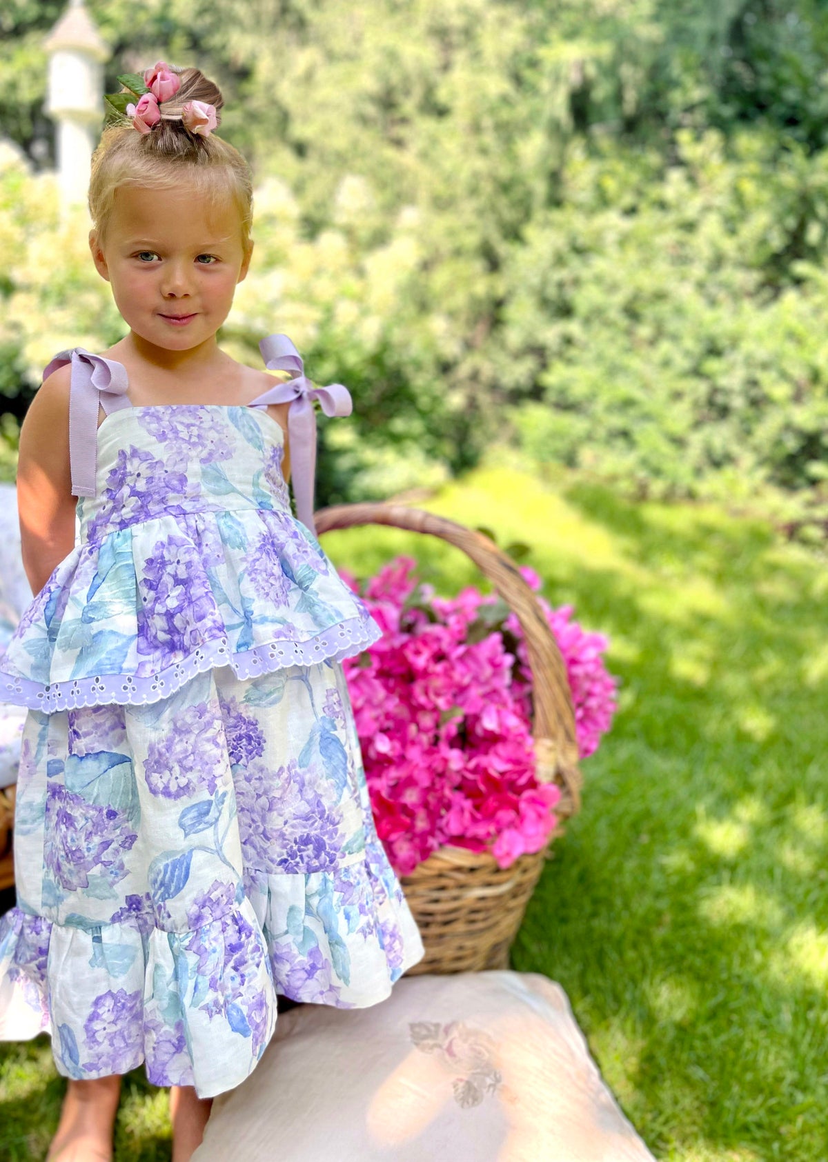 Blooming Lavender Hydrangea Dress