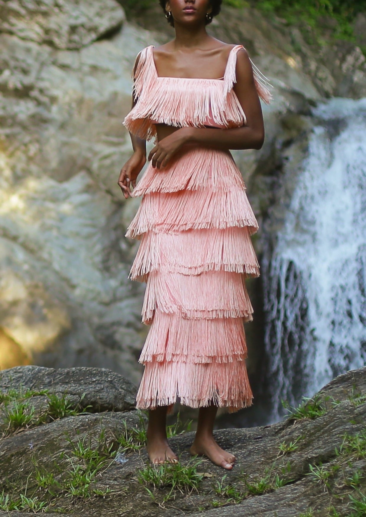 Lluvia Top In Hot Peach