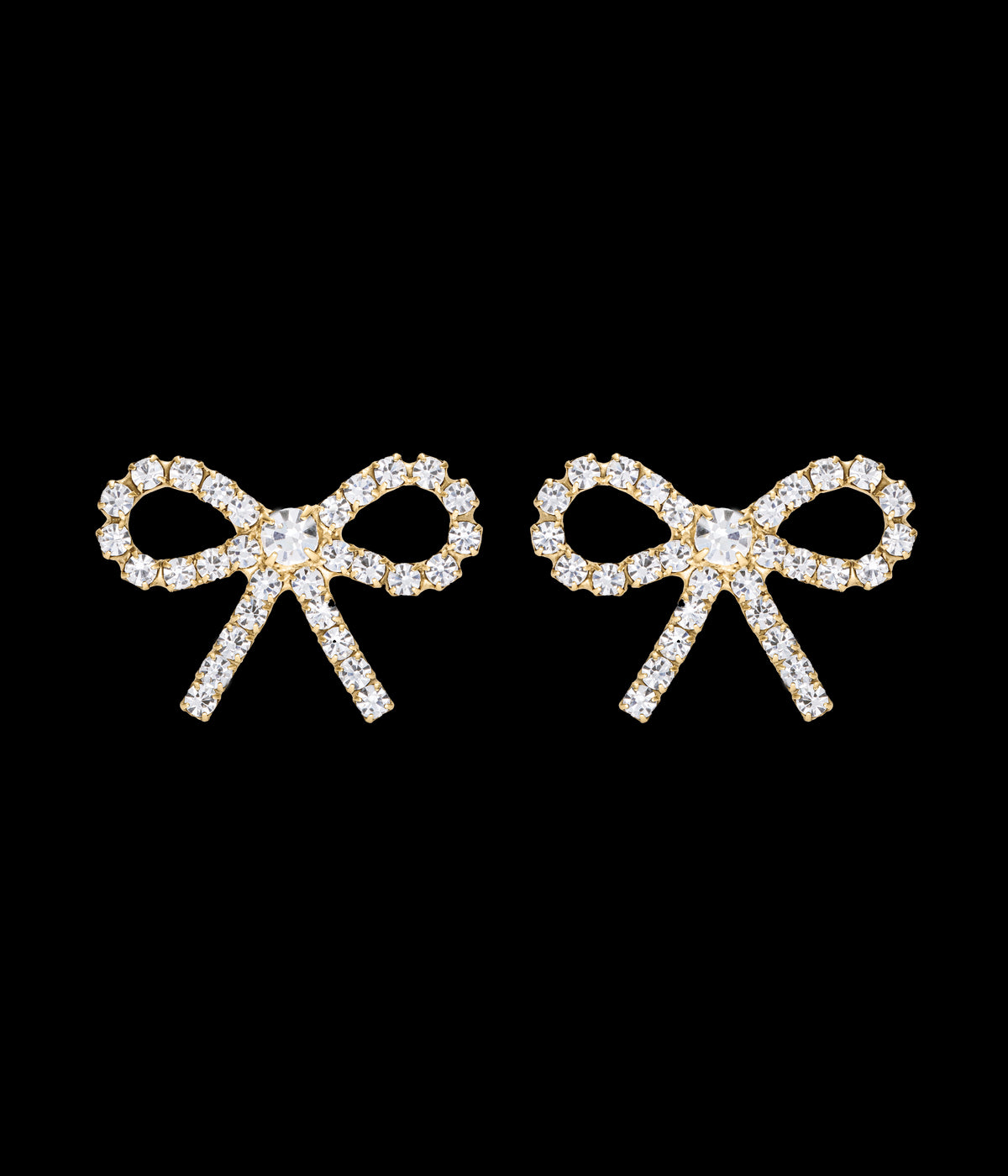 London Bow Earrings in Cyrstal