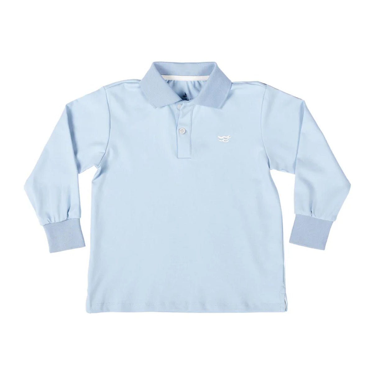 Long Sleeve Carter Polo in Bay Tree Blue