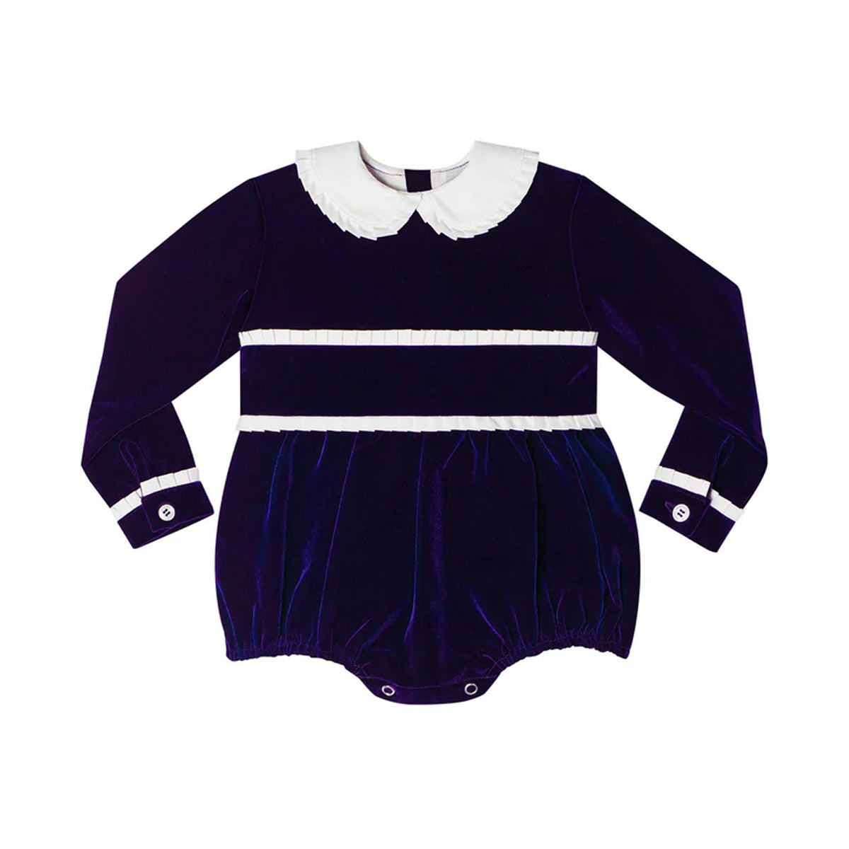 Long Sleeve Grace Bubble in Midnight Blue Velvet