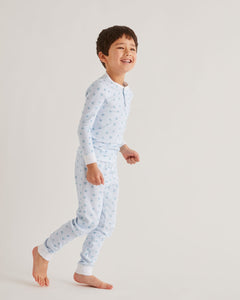 Love Heart Pajama in Child Blue