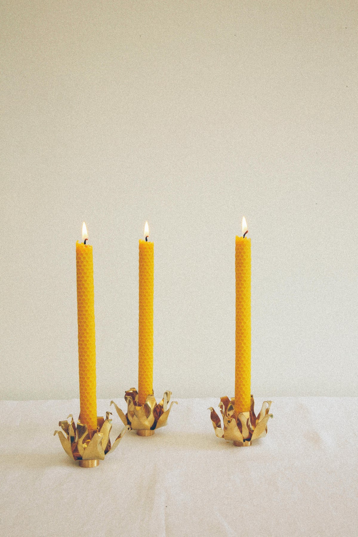 Brass Flower Candle Stick