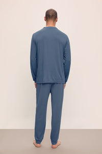 Henry The Tencel Modal Long Pj Set In Coastal Blue